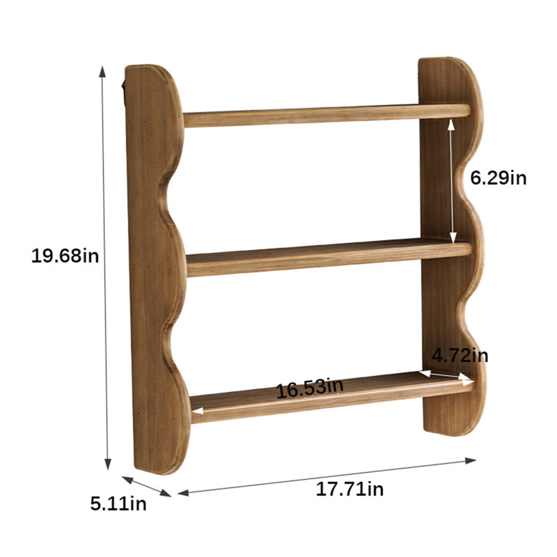 One Allium Way® Vintage Solid Wood Wall-Mounted Shelf | Wayfair